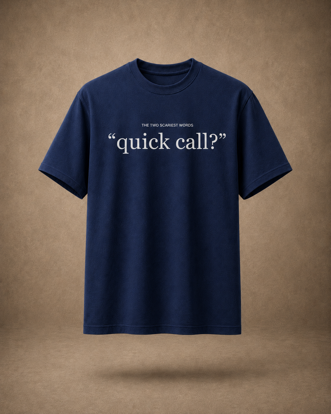 "quick call?" — flat