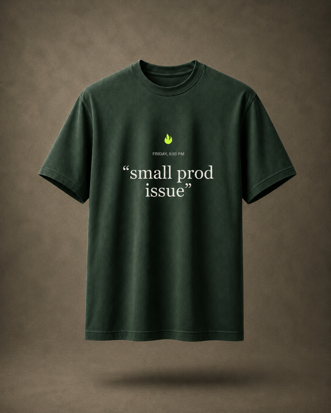 "small prod issue" — back