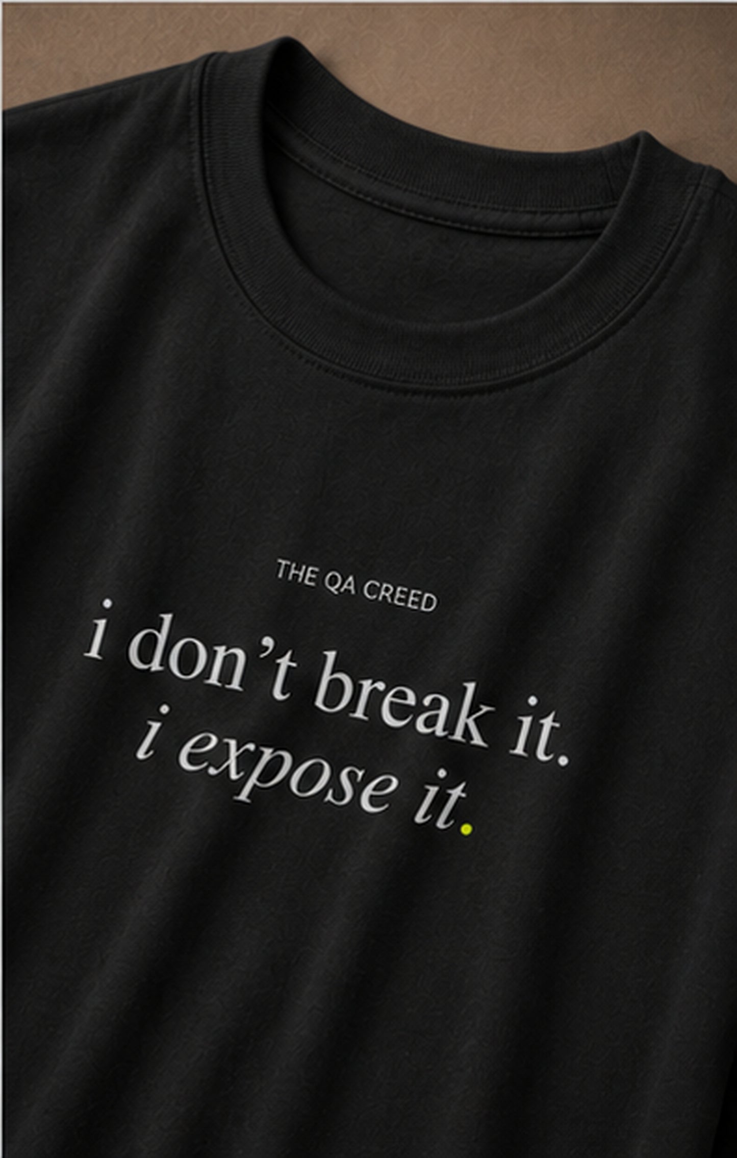 i don't break it. i expose it. — black detail