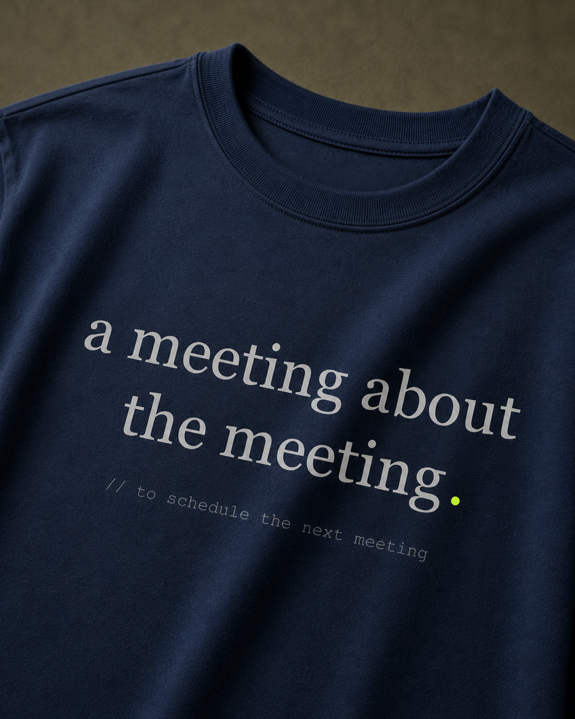 a meeting about the meeting. — navy detail
