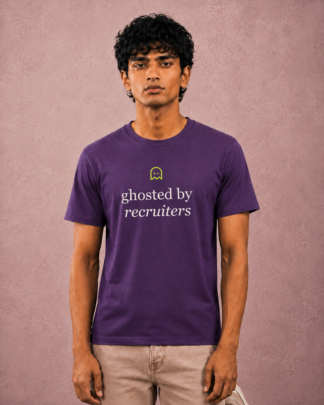 ghosted by recruiters — purple closeup