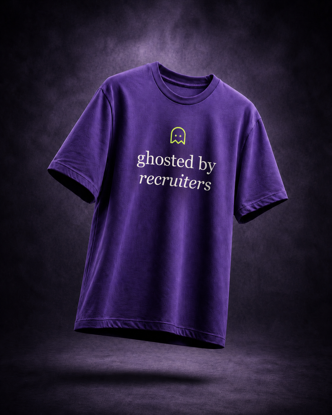 ghosted by recruiters — purple floating