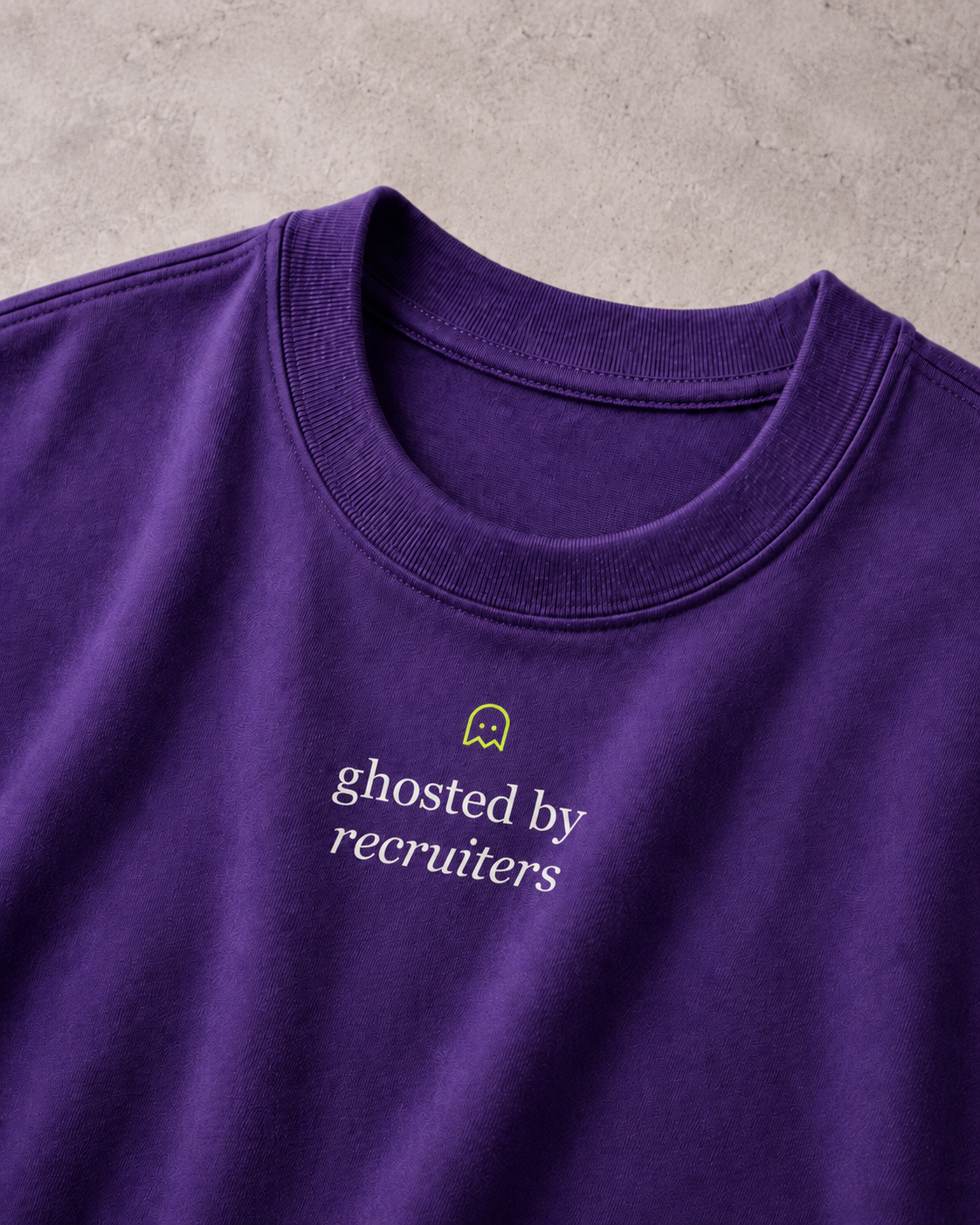 ghosted by recruiters — purple detail